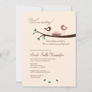 2 Pink Eggs Twin Girls Baby Dusche Einladung