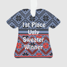 2. Platz Ugly Christmas Sweater Contest Ornament