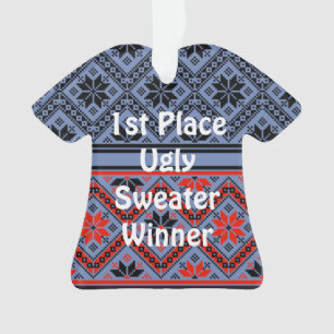 2. Platz Ugly Christmas Sweater Contest Ornament