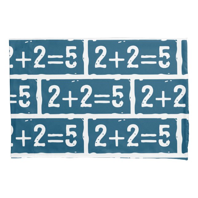 2 plus 2 gleich 5 kissenbezug (Vorderseite)