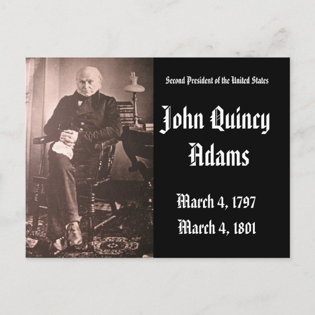 2. Präsident der Vereinigten Staaten John Adams Postkarte (Vorderseite)