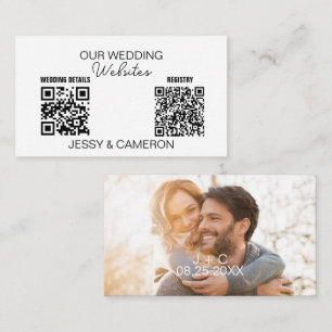2 QR Codes Wedding Website Wedding Registry Foto Begleitkarte