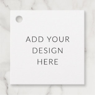 2" Quadratische Etikettendruck Geschenkanhänger