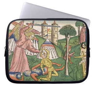 2 Rache Könige 19 Gottes 35-37 auf Assyria, von t Laptopschutzhülle