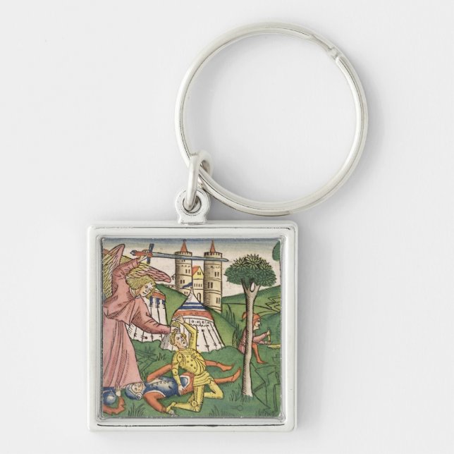 2 Rache Könige 19 Gottes 35-37 auf Assyria, von t Schlüsselanhänger (Vorne)