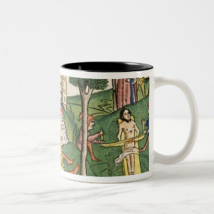 2 Rache Könige 19 Gottes 35-37 auf Assyria, von t Zweifarbige Tasse