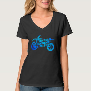 2 Räder 1 Motor 0 Grenzen Dirt Biker Motorrad  T-Shirt