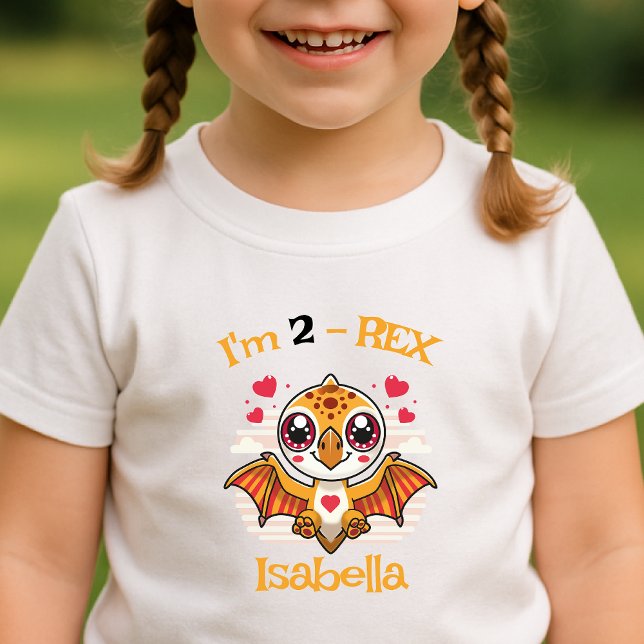 2-Rex Birthday Shirt – Custom Name Gift (Von Creator hochgeladen)
