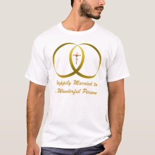 2 Ringe & JESUS, glücklich Verheiratet T-Shirt