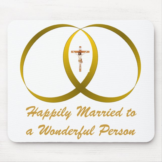 2 Ringe & JESUS, Mousepad (Vorne)