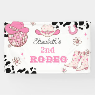 2. Rodeo-Cowgirl Western-Geburtstagsfeier Banner