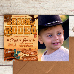2. Rodeo Landschaft Einladung mit Bild