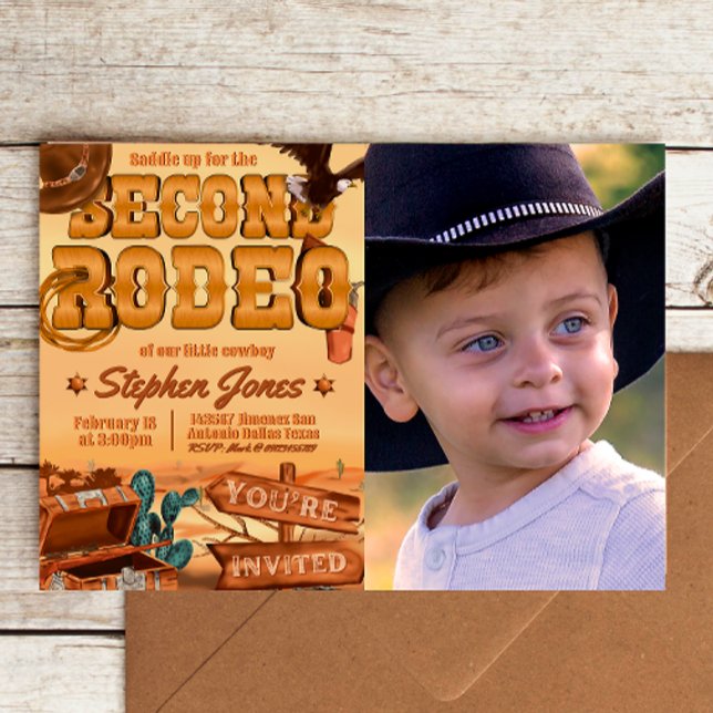 2. Rodeo Landschaft Einladung mit Bild (Von Creator hochgeladen)