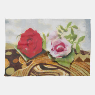 2 Rose Malerei Handtuch