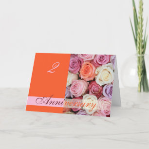 2. Rose zum Hochzeitstag Karte