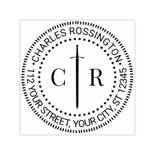 2 Rückgabeadressen für das erste Monogramm Celtic  Permastempel