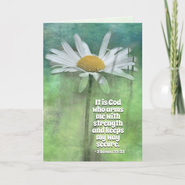 2 Samuel 22:33 Es ist Gott, der mich mit Kraft rüt Karte (Vorderseite)