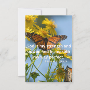 2 Samuel 22:33 KJV Bible Scripture Pic Begrüßung Karte