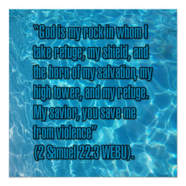 2 Samuel 22:3 WEBU Poster (Vorderseite)