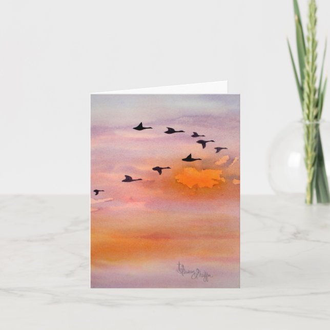 2 Samuel 23:4, Fall Sunset, Note Card Karte (Vorderseite)