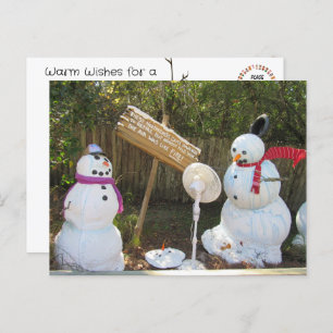 2 Schneemänner Weihnachten Postkarte