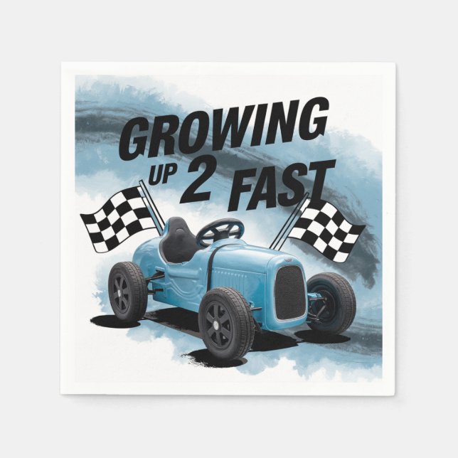 2 schnelle Geburtstagsparty wachsen Serviette (Vorderseite)