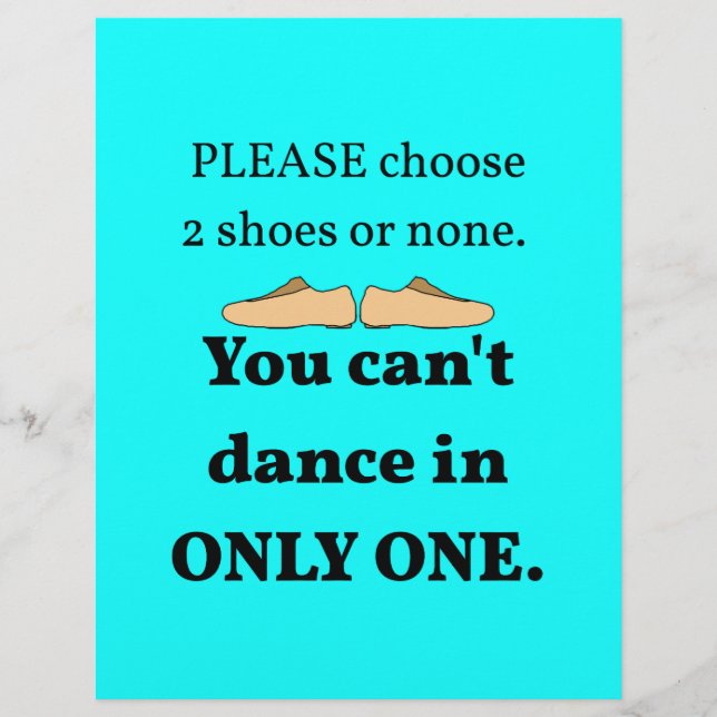 2 Schuhe oder kein Cyan Flyer (Vorne)