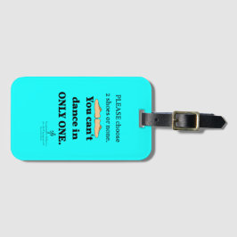 2 Schuhe oder kein Cyan Gepäckanhänger