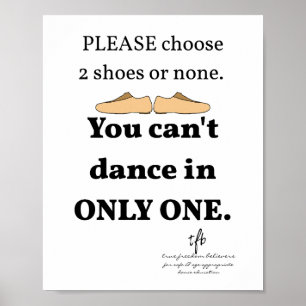 2 Schuhe oder kein weißes Tanzstudio Poster