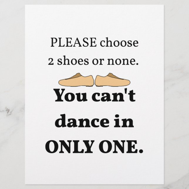 2 Schuhe oder keine weißen Flyer (Vorne)