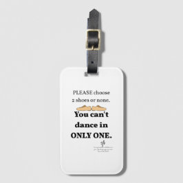 2 Schuhe oder keine weißen Gepäckanhänger