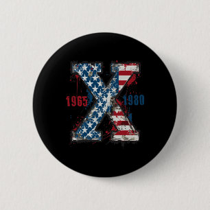 (2 Seite)4. Juli Trump American Flag USA Button
