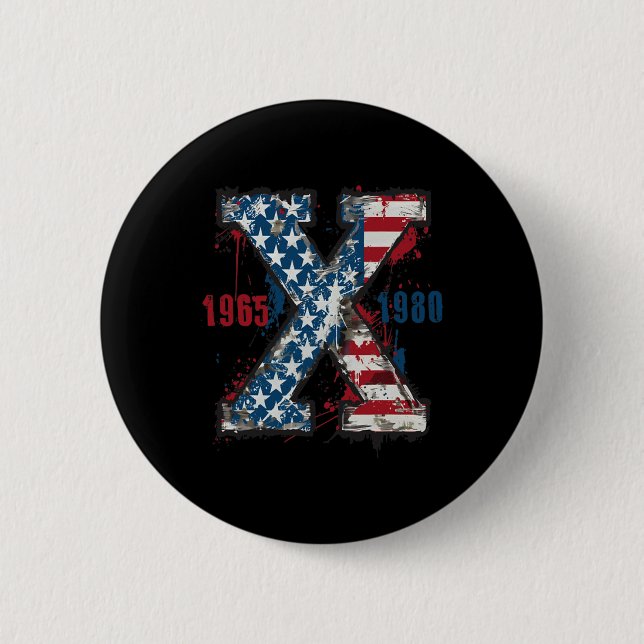 (2 Seite)4. Juli Trump American Flag USA Button (Vorderseite)