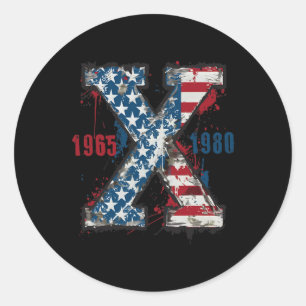 (2 Seite)4. Juli Trump American Flag USA Runder Aufkleber
