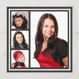 2 Seite einer beliebigen Foto-Graduierung Einladung