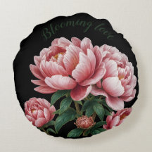 2 Seiten Schwarz & Weiß Blütenwerfen Liebe Kissen