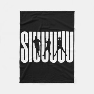 (2 Seiten) Siuuu Fußballfans Geschenk für Fan-Kind Fleecedecke