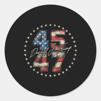 (2 Seiten) Trump-Amtseinführung 2025: Amerika auf  Runder Aufkleber