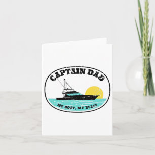 (2 Seitenaufdruck) Captain Vater My Boat My Rules  Karte