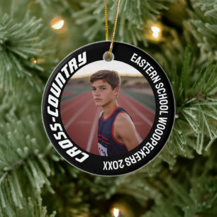 2-seitig anpassbares Cross-Country-Foto für Sport Keramik Ornament