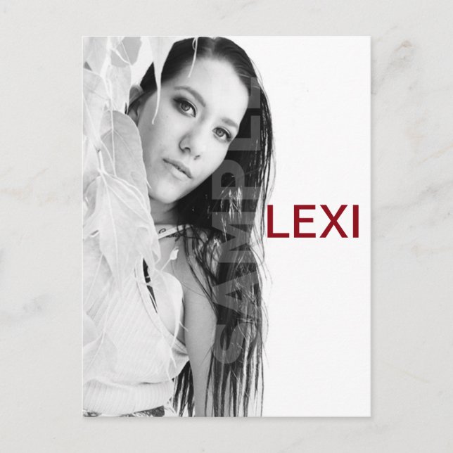 2-seitige Actor & Model Headshot Comp Postkarte (Vorderseite)