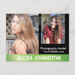 2-seitige Actor & Model Headshot Comp Postkarte