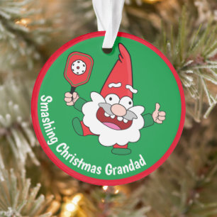 🎅 🤶 2-seitige, anpassbare Weihnachtspickleball Ornament