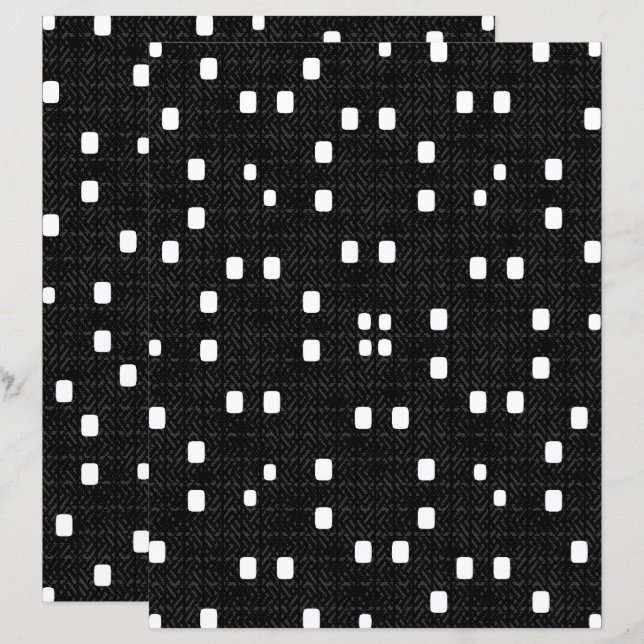 2-seitige B&W strukturierte Minimalismus-Scrapbook (Vorne/Hinten)