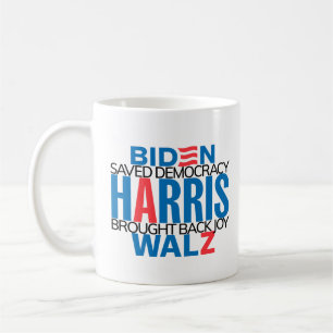2-seitige Gerettet Demokratie/Zurück-Freude-Tasse Kaffeetasse