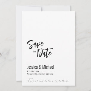 💍 2-seitige Minimalistische Elegant Save The Date