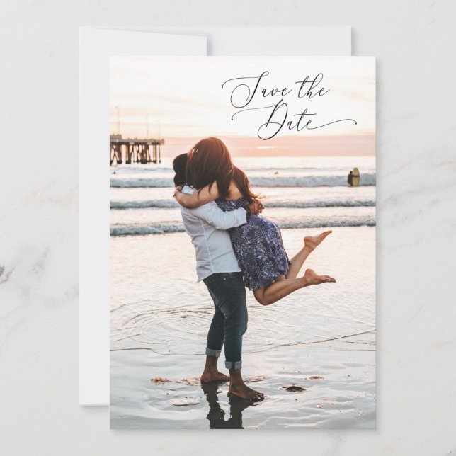 2-seitige Save the Date-Fotokarte - minimal Save The Date (Vorderseite)