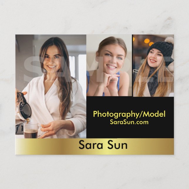 2-seitige Schauspieler- und Modellkopplungs-Comp Postkarte (Vorderseite)