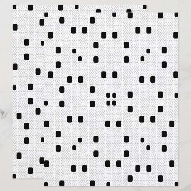 2-seitige W&B strukturierte Minimalismus-Scrapbook (Vorne/Hinten)