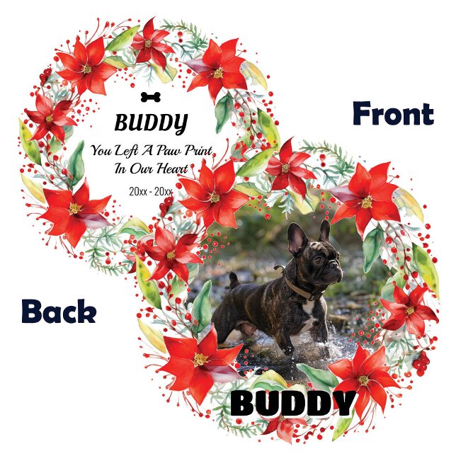 2-seitige Weihnachtsfeier für Haustiere Ornament (2-sides Pet Memorial Christmas Ornament)